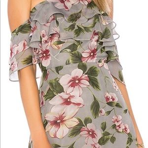 Off the shoulder floral mini dress